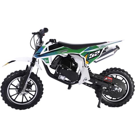 Big Toys Mototec Warrior 2 Stroke Kids Gas Dirt Bike With Green Mt Db