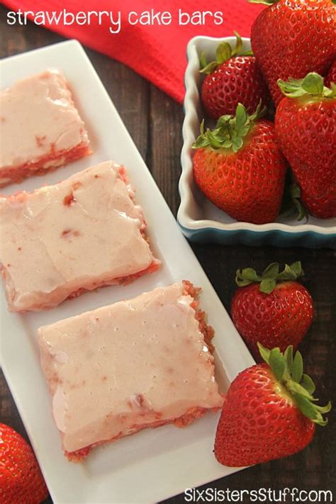 Strawberry Cake Bars Easy For Beginners
