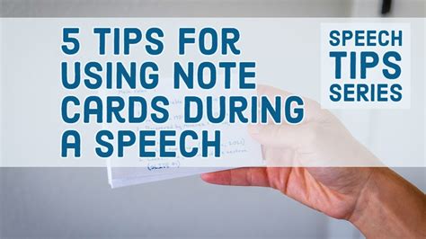 5 Tips For Using Note Cards During A Speech Youtube