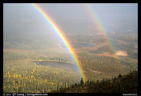 Picturephoto Double Rainbow Over Lakes And Tundra Wrangell St Elias