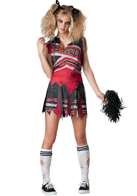 Zombie Cheerleader Costume Cheerleader Costume Zombie Fancy Dress Scary Halloween Costumes