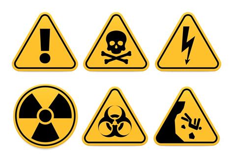 Danger Signs Safety Symbol Alert Icon And Caution Isolated By Tartila
