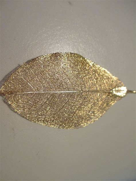 Vintage 24k Gold Leaf Pendant Vintage Real Leaf Pendant Gorgeous Leaf