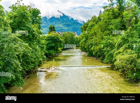 View Of Traun River In Bad Ischl A Spa Town In Austria Stock Photo Alamy