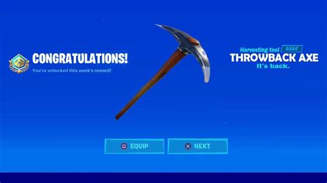 How To Get Og Pickaxe In Fortnite Throwback Axe Chapter 1 Default