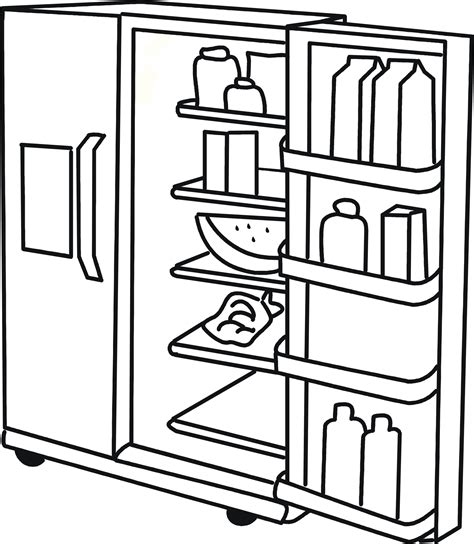 Refrigerator Coloring Page At Getcolorings Com Free Printable
