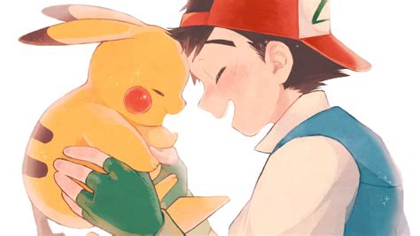 Download Cap Pikachu Ash Ketchum Anime Pokémon Hd Wallpaper By すう