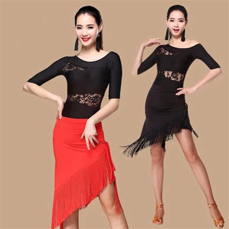 Sexy Women Latin Dance Skirts And Rhythm Salsa Cha Cha Tassels Tango Dress In Latin From Novelty