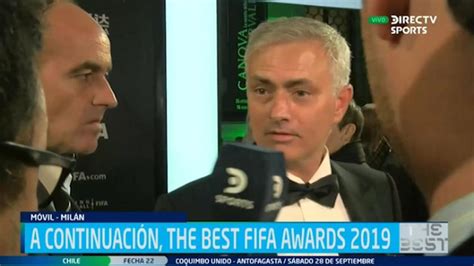 Mourinho troleó a un periodista en la gala de los Premios The Best FIFA