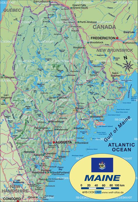 But this website really helped me and i got an a+ on my geography test! Map of Maine (State / Section in United States, USA ...