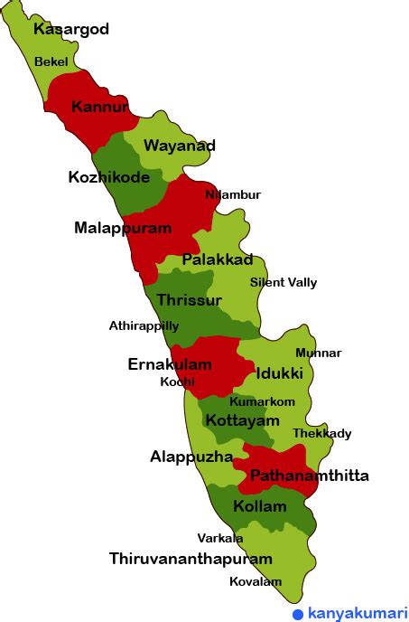 Map of kerala (india), satellite view. Kerala Hotels, Resorts in kerala, Online Hotel Booking kerala, Luxury, Budget and Cheap Hotels