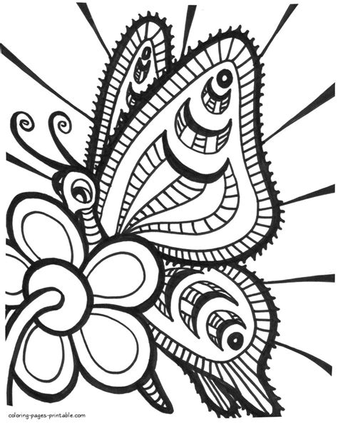 Coloring Pages Of Butterflies For Adults Coloring Pages Printablecom