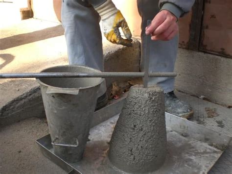Slump Test Of Concrete Measure Of Workability Of Concrete