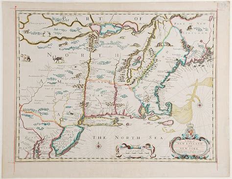 A Map Of New England And New York By Speed John C 1552 1629 1676
