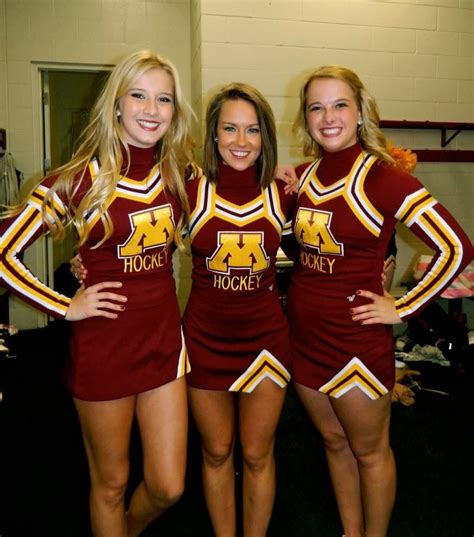 Minnesota Golden Gophers Cheerleaders Cheerleading Blonde Women