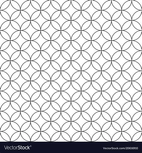 Geometric Circle Seamless Star Pattern Abstract Vector Image