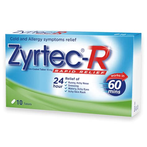 Cetirizine 10mg Tablet Zyrtec R 10s Poisson Pharma