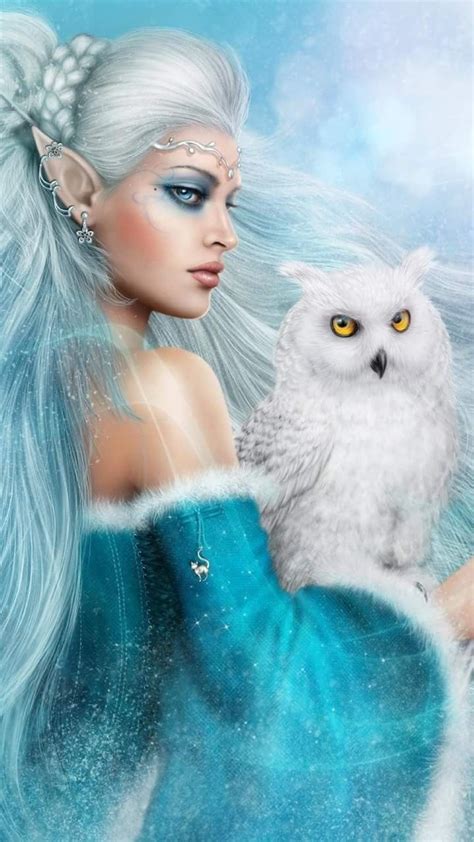 Beautiful Snow Fairies Bing Elves Fantasy Fantasy Fairy Fantasy
