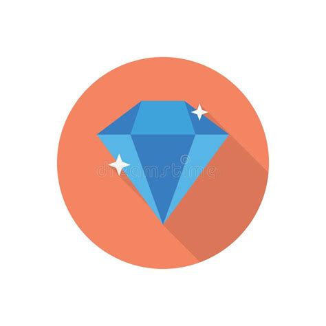 Diamond Vector Flat Colour Icon Stock Vector Illustration Of