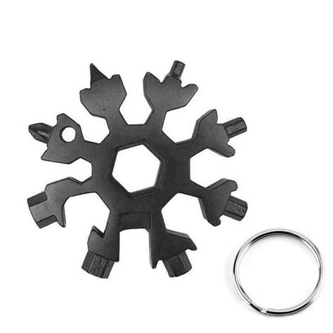18 In 1 Snowflake Multi Tool Tool Portable Stainless Steel Keychain