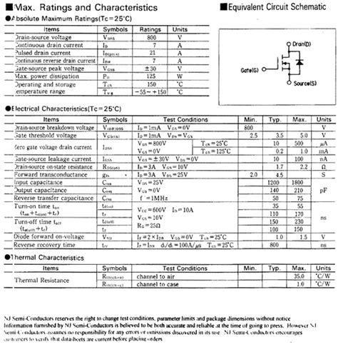2sk1081 01 Datasheet Pdf New Jersey Semiconductor