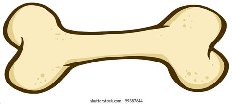Cartoon Dog Bone Vector Illustration Stock Vector Royalty Free