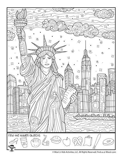 New York Statue Of Liberty Hidden Picture Woo Jr Kids Activities