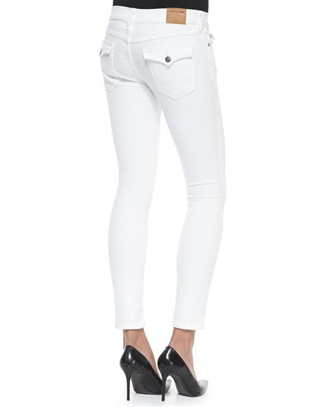 True Religion Casey Low Rise Super Skinny Jeans Optic White