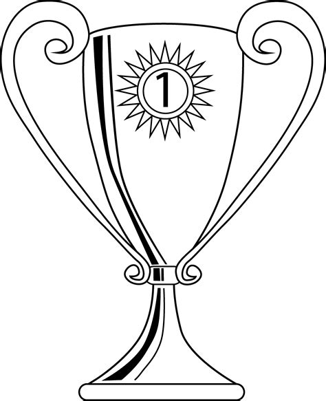 Printable Trophy Coloring Page Printable Templates