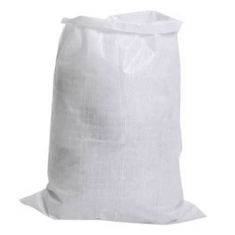 Invictus Rectangular 40kg White Pp Woven Sack Bag For Packaging