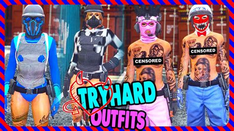 Requested Multiple Modded Female Tryhard Outfits♡‌ Gta 5 Online