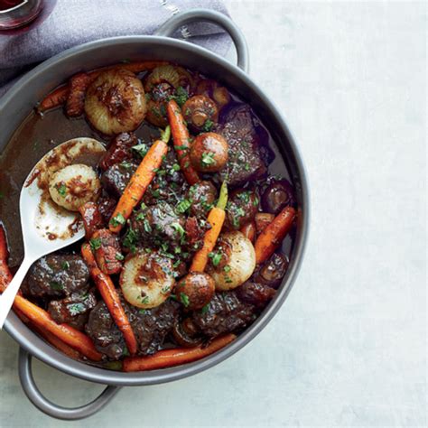 Strain vegetables and skim fat from cooking liquid. Beef Stew in Red Wine Sauce Recipe | Food & Wine
