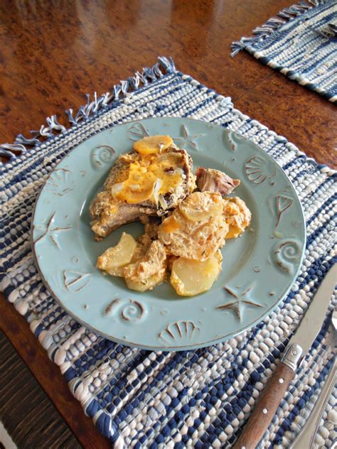 Especially with creamy potatoes and baked with garlic butter seasonings. Scalloped Potatoes and Rutabaga with Pork Chops Thyme and ...