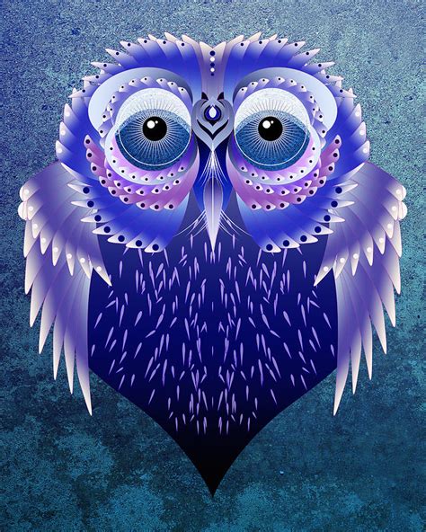 Vector Owl Digital Art By Julie L Hoddinott