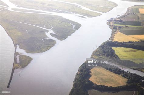 Fraser River Delta Aerial View High Res Stock Photo Getty Images