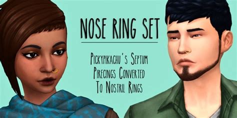 Nose Ring Set At Teanmoon Sims 4 Updates