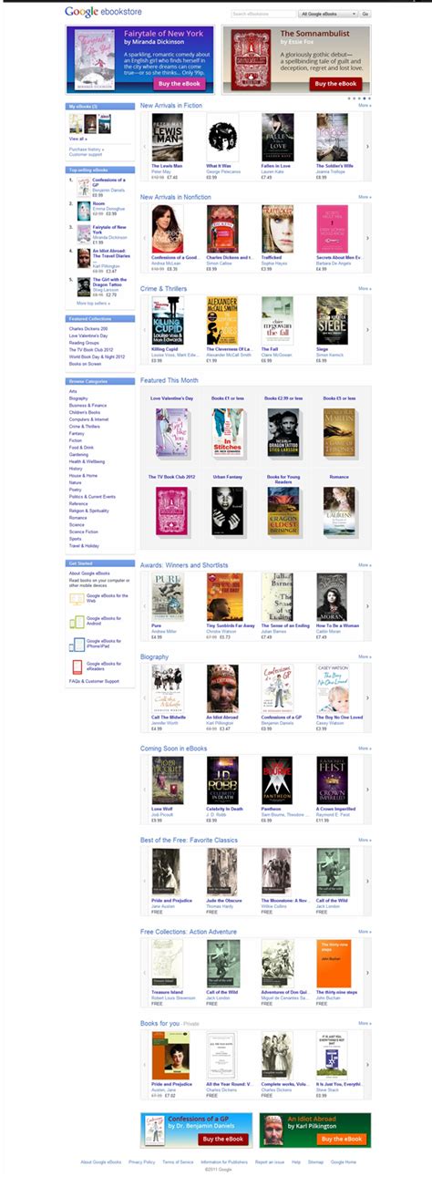 Digitized books from many different libraries from the google book search program. Google eBooks | Books, Ebooks, Google play