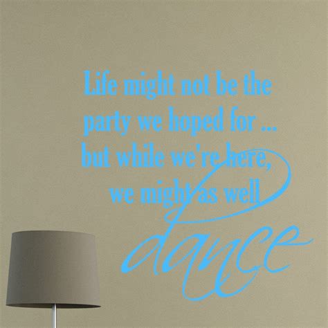 Might As Well Dance Religious Quote Wall Sticker Decal World Of