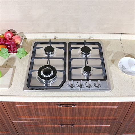 Brand New 23 Inch Stainless Steel Built In Kitchen 4 Burner Stove Gas