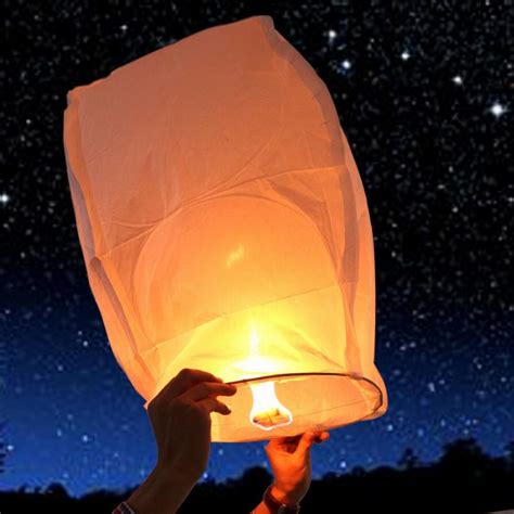 Historically, bamboo, wood, rattan, or wire was used for the frame. 10 Pcs Chinese Lantern Sky Lanterns Wish Flying Lanterns ...