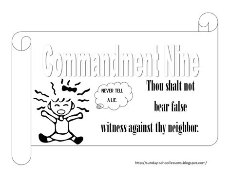 One 1 one 1 one 1 coloring page. 10 Commandments Coloring Pages - Numbers NIne & Ten ...