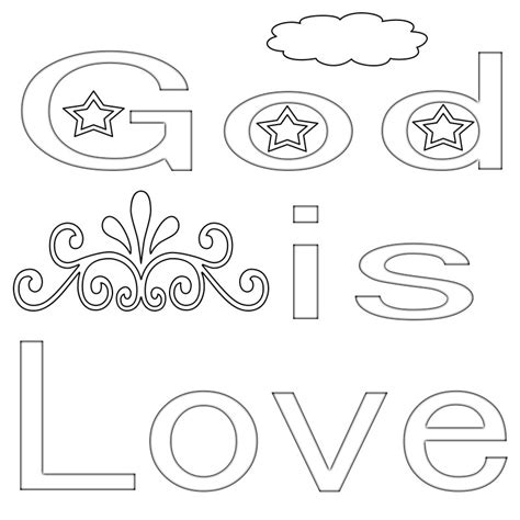 23 God Is Love Coloring Pages And Show Your Love