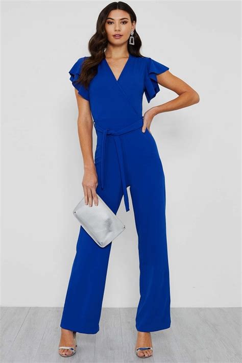 Cobalt Blue Jumpsuit With A Belt Jumpsuits From Walg London Uk