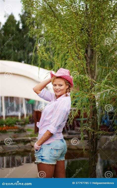 Girl From Wild West Stock Image Image Of Pink Leaves 37797785