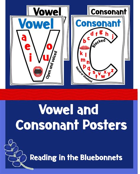 Vowel And Consonant Posters Multisensory Phonics Phonics Instruction