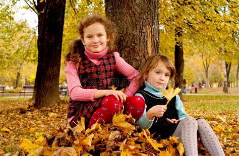 Children In The Autumn Stock Image Image Of Cute Nature 16566381