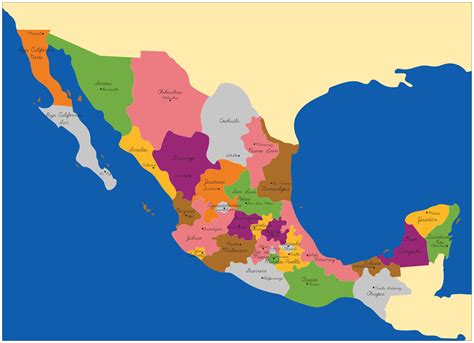 Control Mapa De República Mexicana Montessori Educativos Los