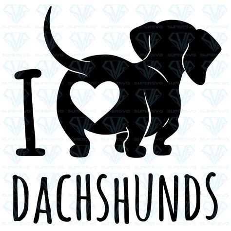 Cute Dachshund Dog Vector Svg Files For Silhouette Files For Cricut Svg