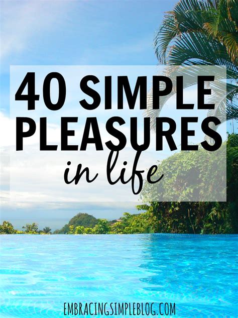 simple pleasures in life