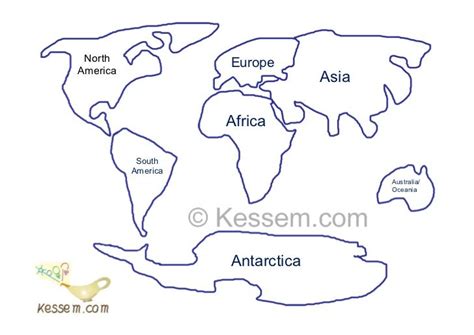 A Printable Sketch Of The Continents World Map Continents Continents